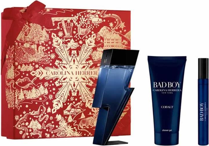 Carolina Herrera C. HERRERA BAD BOY COBALT EDP. 100ML. SP.+ S.GEL 100ML. + MINI 3PCS SET (Parfum Set)