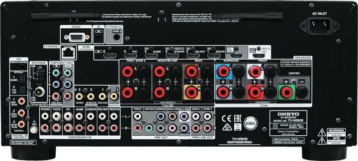 Actual product image Onkyo Tx-Nr838 (7.2 channels, AM, FM)