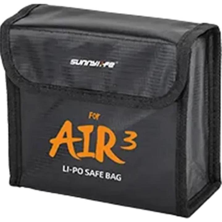 Sunnylife Borsa a tripla batteria per DJI Air 3 (Batteria del drone, DJI Air 3), Accessori per droni, Nero