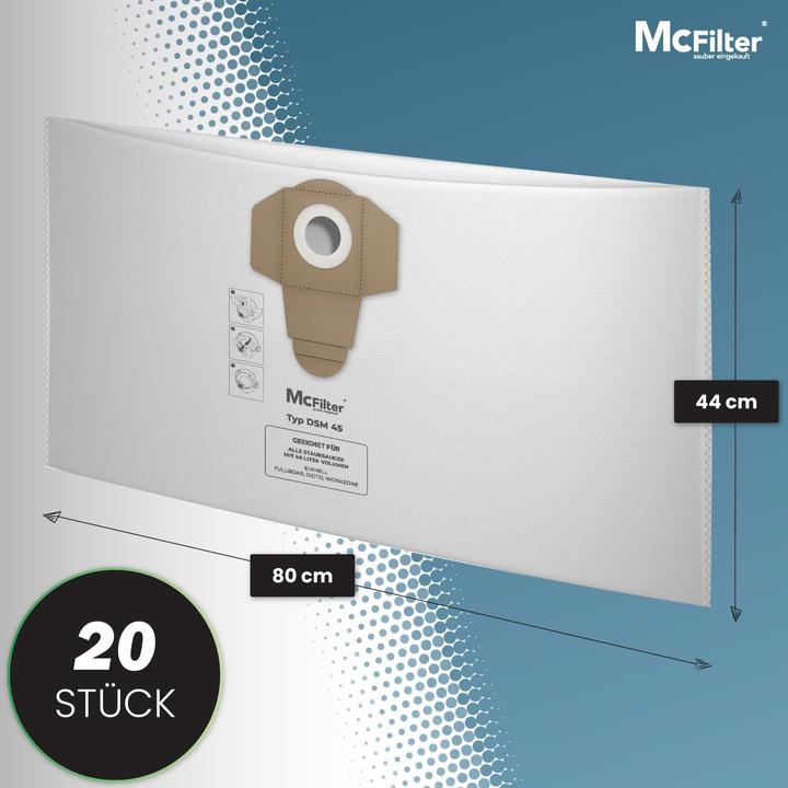 Actual product image Mc Filter 20x Staubsaugerbeutel DSM 45 (20x)