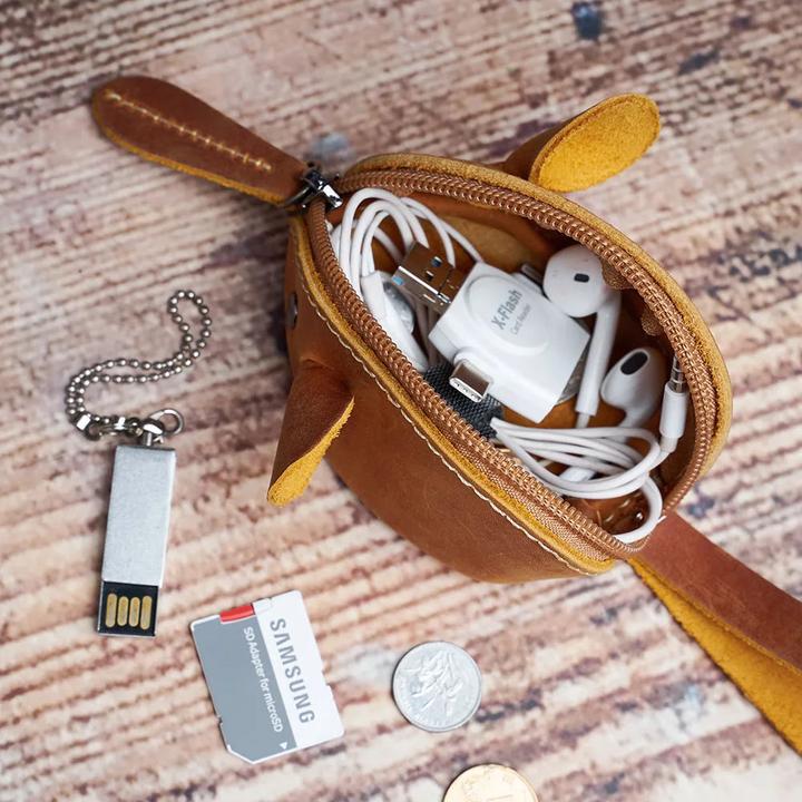 Produktbild Only-Bags.Store Vintage Mini Mini Münze Brieftasche Echtes Leder Kleine Brieftasche Maus Aufbewahrungstasche