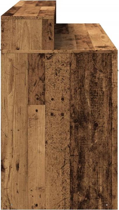 Actual product image vidaXL LED desk Computer desk Work desk Office desk Old wood look (160 x 55 x 91 cm)