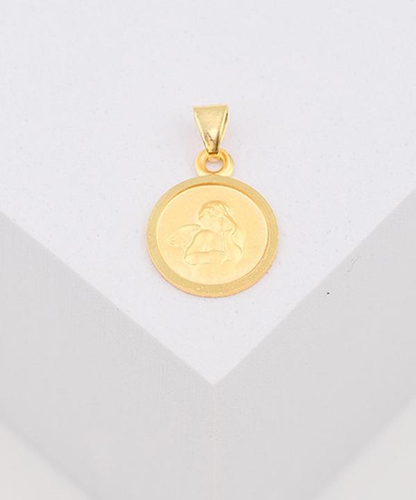Image du produit Muau Pendant medal angel yellow gold 750, 10mm (Or jaune 750/18K)
