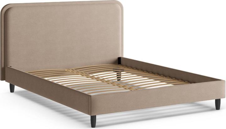 Actual product image Micadoni Storage Bed With Headboard, "Aveline", Sand, 214x215x117 Made in Europe (200 x 200 cm)