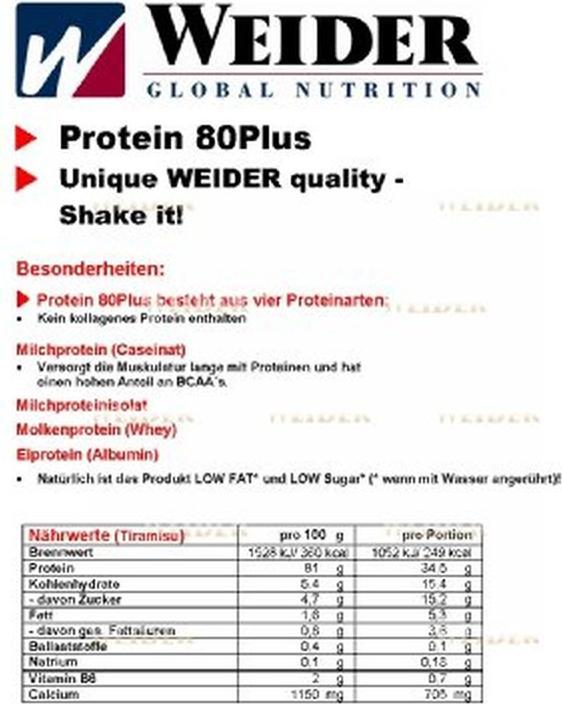 Produktbild Weider Protein 80 Plus (2000 g, 1x, Erdbeere)