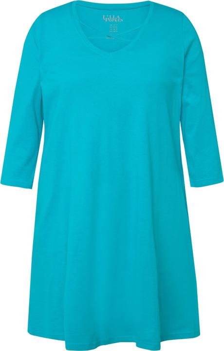 Produktbild Ulla Popken Longshirt, Zierbänder, A-Linie, V-Ausschnitt, 3/4-Arm (46, 48)