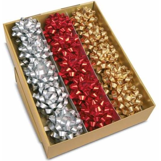 Magni Geschenkschleife 80mm Dallas silber rot gold (719 30-099)