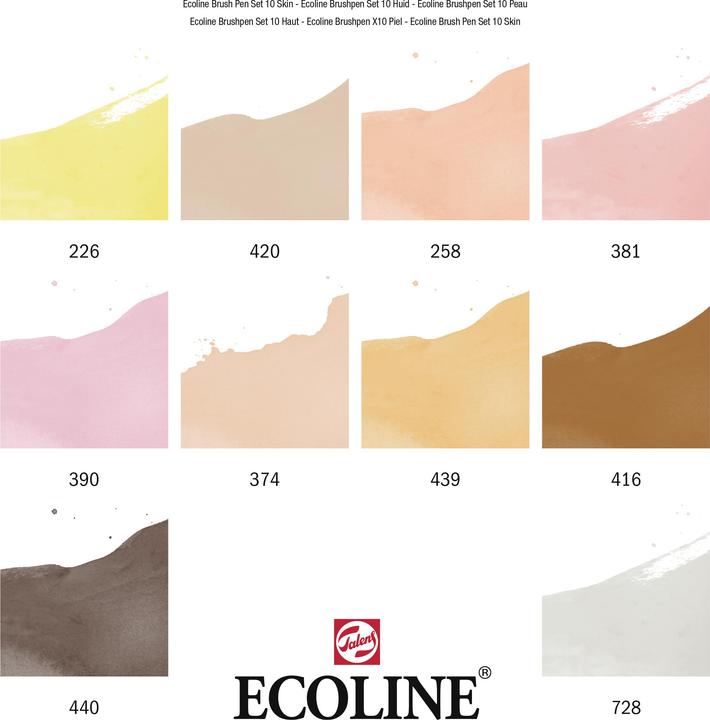 Immagine prodotto Talens Ecoline Brush Pen Set 11509816 ass. Skin 10 Stück (10 x)