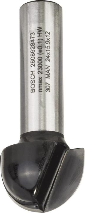 Produktbild Bosch Professional Zubehör Hohlkehlfräser, 12 mm, R1 12 mm, D 24 mm, L 15,9 mm, G 57 mm