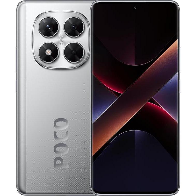 Xiaomi Poco X7 (512 GB, Silver, 6.67", Dual SIM, 5G), Smartphone, Silber