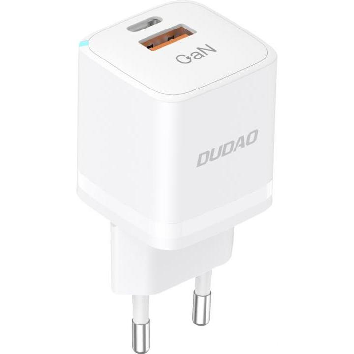 Dudao Caricabatterie da muro GaN 33W PPS USB C/USB A13Pro - bianco (33 W), Caricatore USB, Bianco