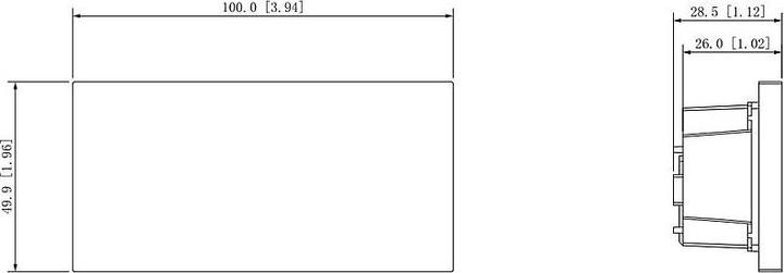 Actual product image Dahua DHI-VTO4202FB-MN - Empty module - Black (Mounting kit)