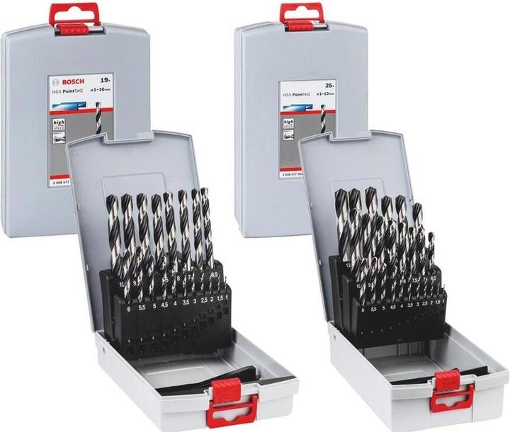 Immagine prodotto Bosch Professional Zubehör Trapano torsione HSS PointTeQ Set (1 mm, 1,5 mm, 10 mm, 2 mm, 2,5 mm, 3 mm, 3,5 mm, 4 mm, 4,5 mm, 5 mm, 5,5 mm, 6 mm, 6,5 mm, 7 mm, 7,5 mm, 8 mm, 8,5 mm, 9 mm, 9,5 mm)