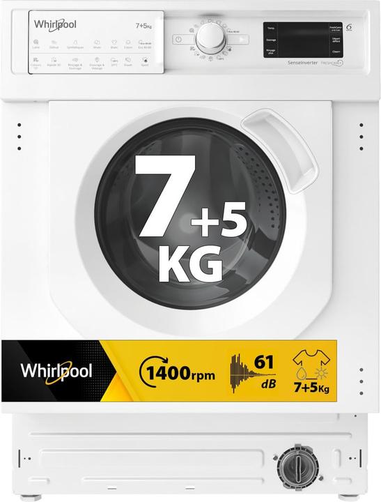 Produktbild Whirlpool BI WASHING MACHINE BI WDWG 751482 EU N (7 kg, Links)