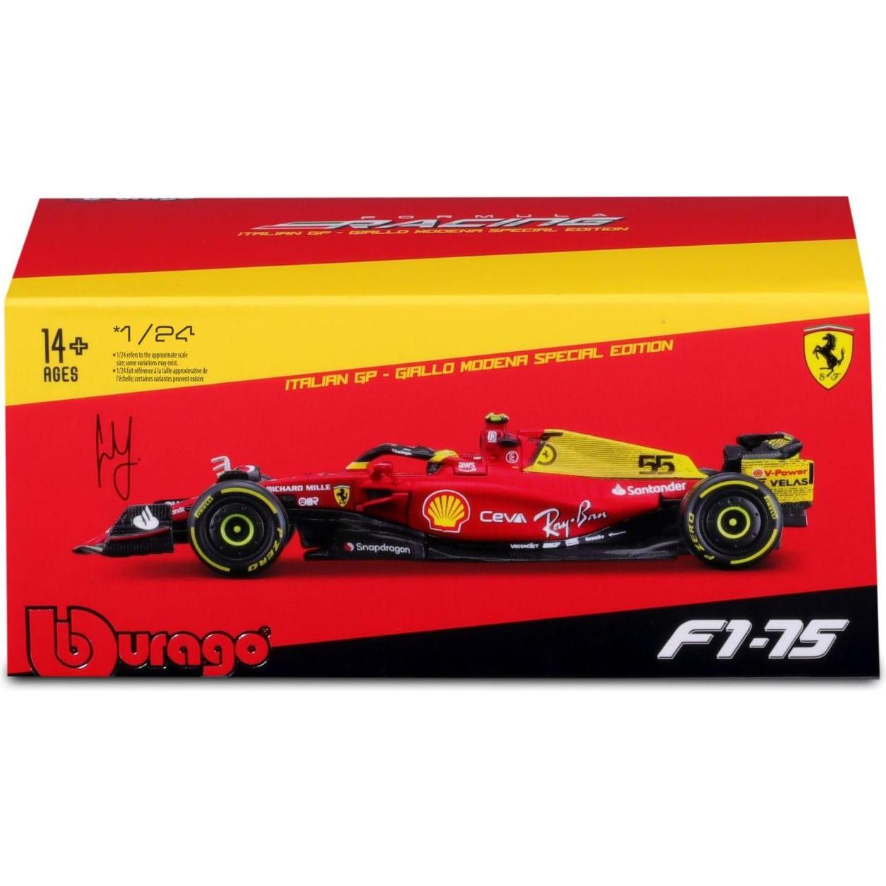 Thumbnail - Bburago Ferrari F1-75 1/24 Special Edition Sainz 2022