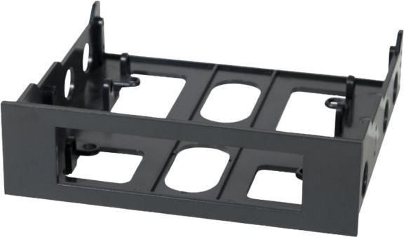 Tecline 3.5" floppy mounting frame for 13.30cm (5.25") mounting bays, plastic, colour black Mounting frame