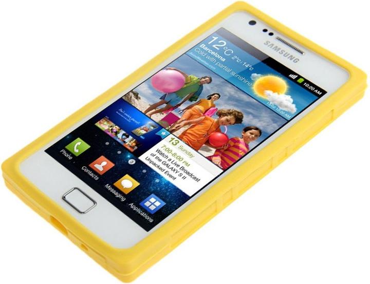 Actual product image König Design Silicone Case Cassette for Samsung Galaxy S2 i9100/i9200 yellow (Samsung Galaxy S2 I9100)