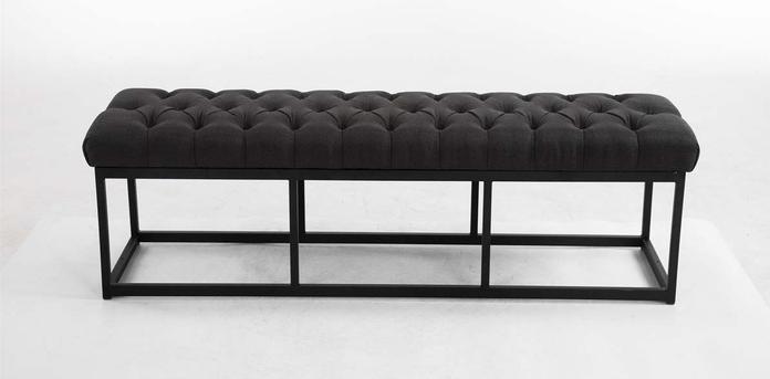 Actual product image Swisshandel24 Bench Amun fabric B150, dark grey (150 cm)