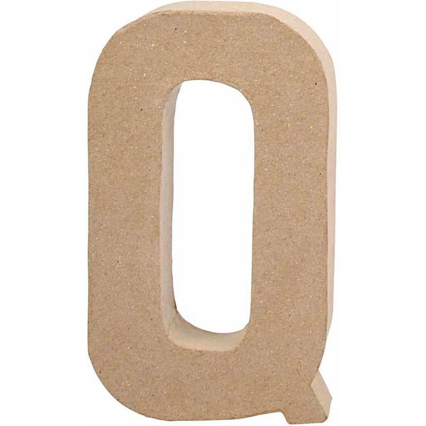 Creativ Company, Holzbuchstaben + Stoffbuchstaben, Papp-Buchstabe Q 20.3 cm