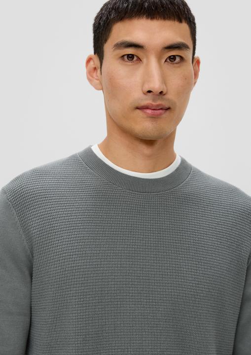 Image du produit s.Oliver Strickpullover mit Waffelpiqué-Muster (XXL)