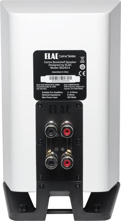 Actual product image ELAC BS 243.4 Carina bookshelf loudspeaker - white silk matt pair (1 pair)
