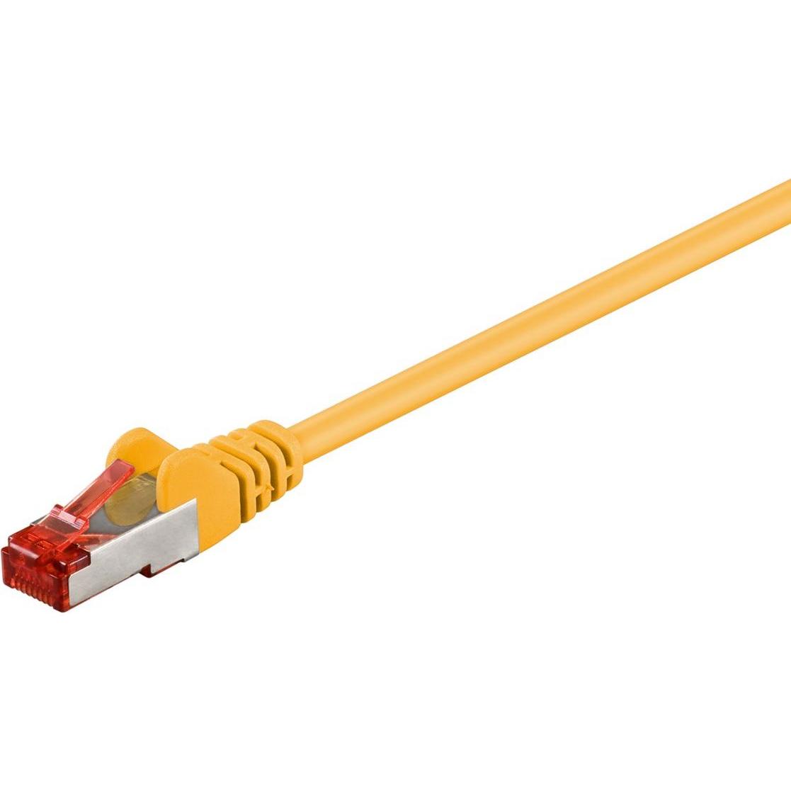 Goobay CAT 6 Patchkabel, S/FTP (PiMF), Gelb, 7.5 m (S/FTP, CAT6, 7.50 m), Netzwerkkabel