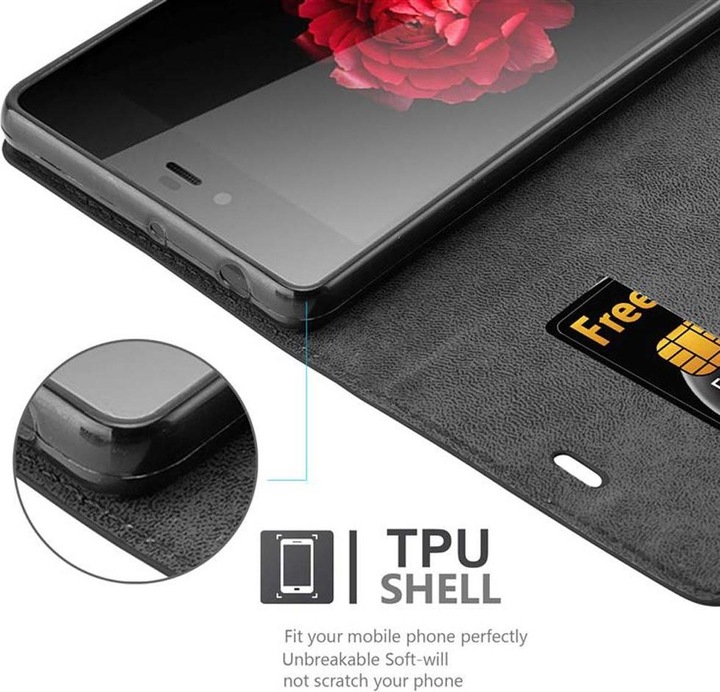 Actual product image Cadorabo Book Invisible Magnet Cover (ZTE Nubia Z9 Max)