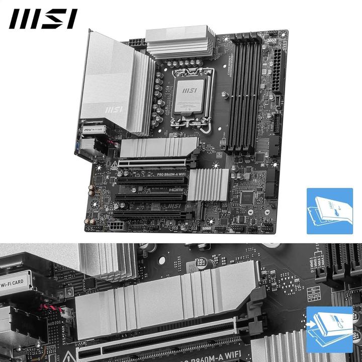 Image du produit MSI PRO B860M-A WIFI (LGA 1851, Intel B860, mATX)
