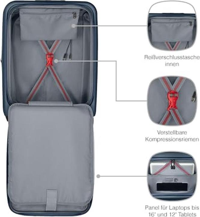 Actual product image Wenger Hardshell Spinner Suitcase with TSA Lock, Front Laptop Compartment, Dual USB Ports (78 l)