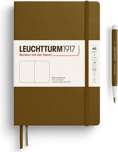 Actual product image Leuchtturm1917 Lighthouse Medium Blank.S.Brown (A5, Plain, Hardcover)