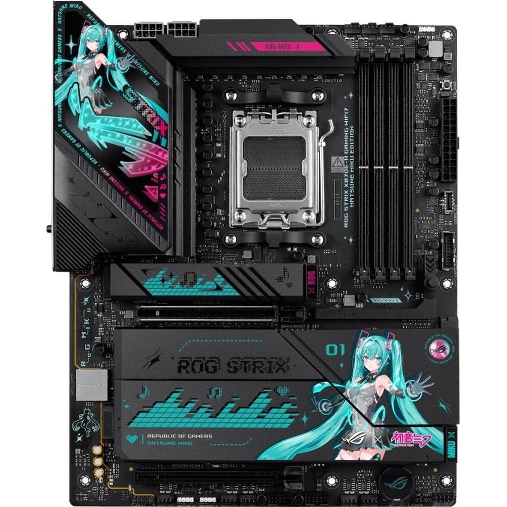 ASUS ROG STRIX X870E-H GAMING MIKU WIFI7 (ATX, X870E, AM5, DDR5) - Hatsune Miku Edition (AM5, AMD X8