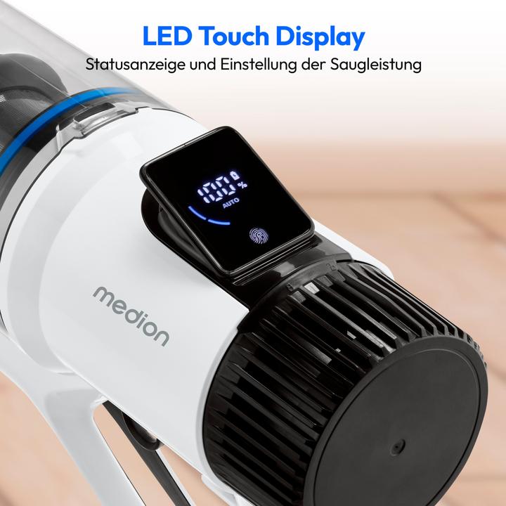 Actual product image Medion P400 W+ cordless stick hoover with mopping function