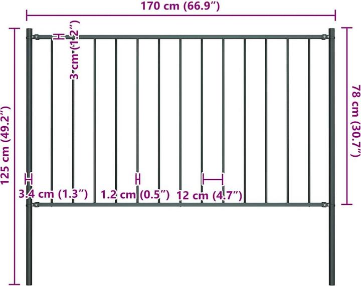 Produktbild vidaXL Zaunpanel