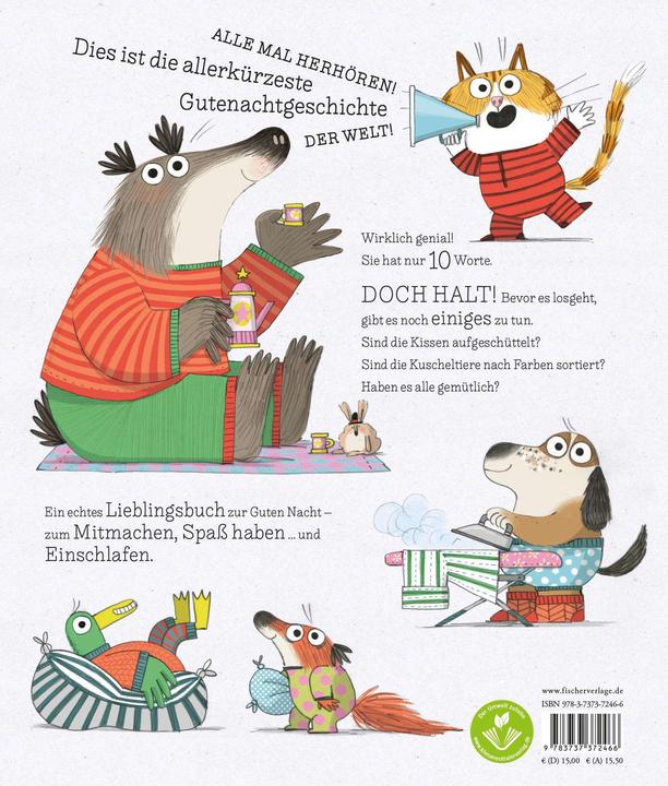 Actual product image Die allerkürzeste Gutenachtgeschichte der Welt (German, Kate Hindley, Louise Fitzgerald, Mathias Jeshke, 2024)