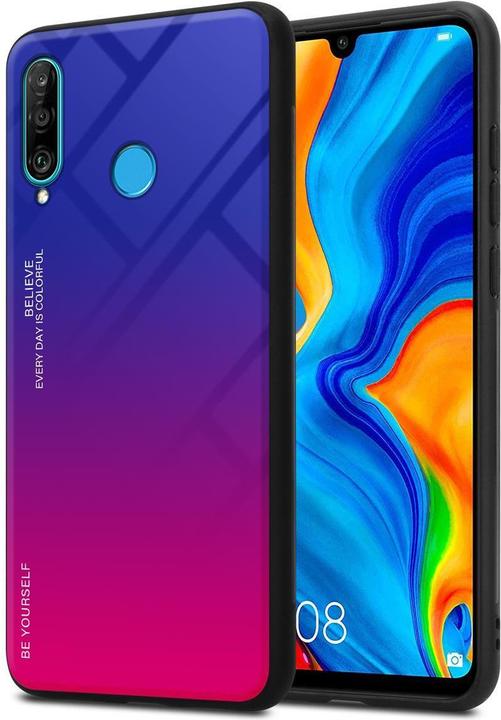 Produktbild Cadorabo TPU 2 Farben Glas Cover (Huawei P30 Lite)
