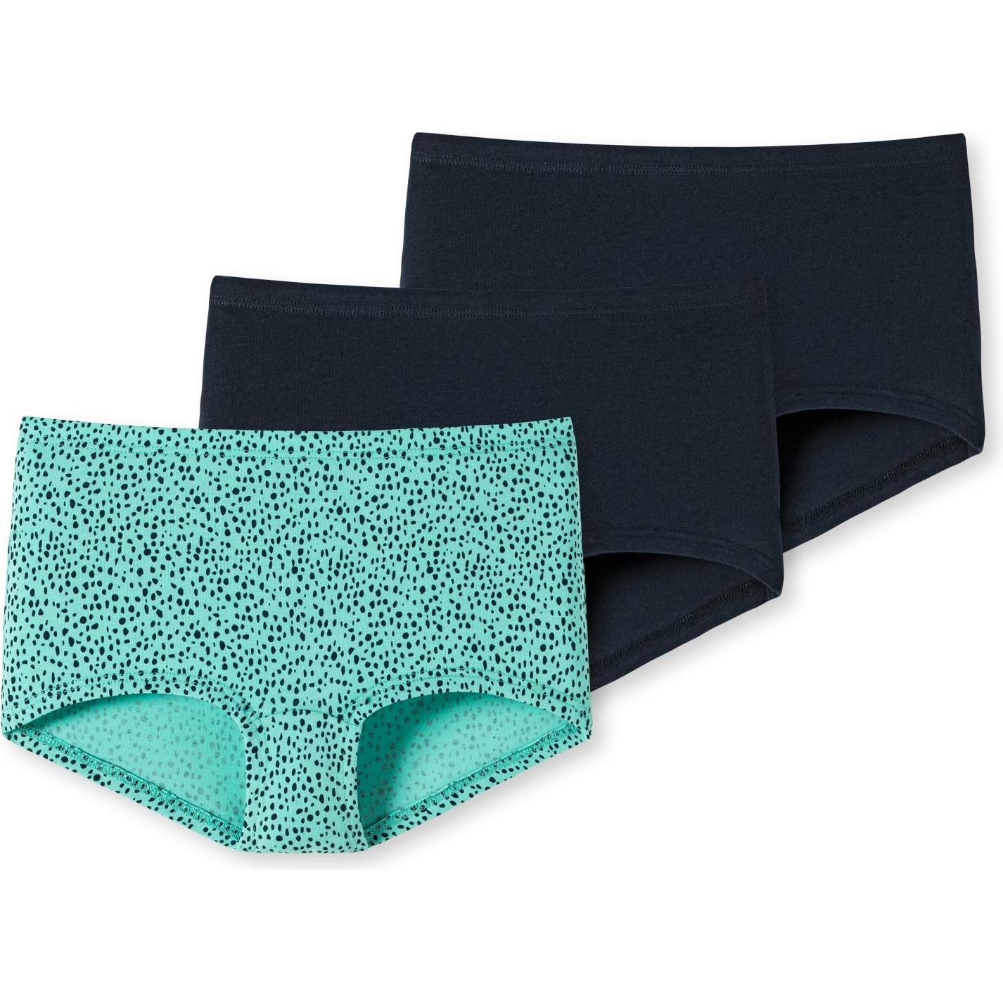 Schiesser, Mädchen, Unterhosen, 3er Pack Teens Girls 95/5 Organic Cotton Shorts, Blau, (176, 3er Pack)