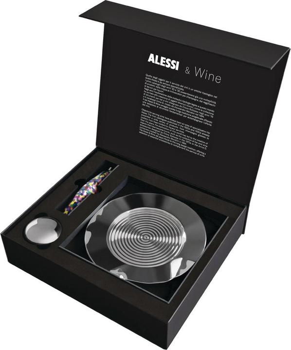 Alessi Geschenkset Wein schwarz (Weinverschluss)