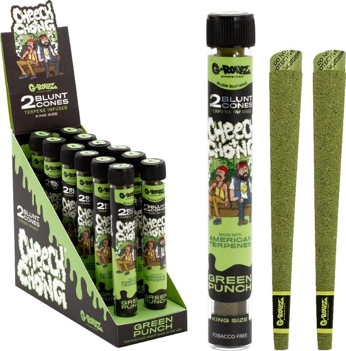 Actual product image G-Rollz Terpene Infused Blunt Green Punch 2pcs