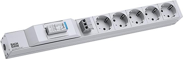 Produktbild Bachmann 48,26cm 19Zoll 1HE 5xCEE7/3 1xSPD Citel 2,0m H05VV-F 3G1,50mmy schwarz (5x, CEE 7/3, 2 m)