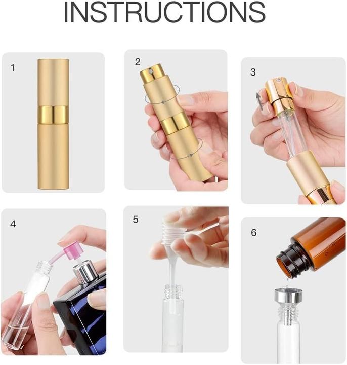 Actual product image Swissdetector Refillable perfume atomizer - Aluminium 8 ml rotating with hidden lid - Yellow (Hygiene product)