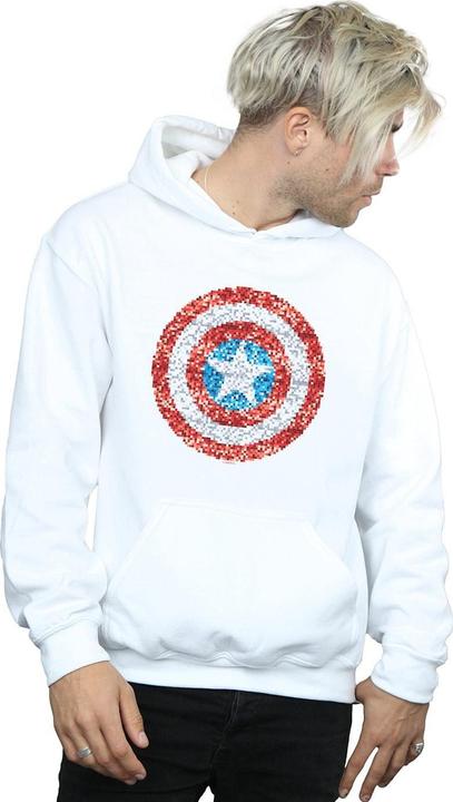 Produktbild Captain America Pixelated Shield Kapuzenpullover (S)
