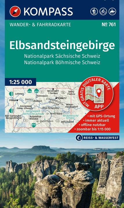 Image du produit Wanderkarte 761 Elbsandsteingebirge, Nationalpark Sächsische Schweiz, Nationalpark