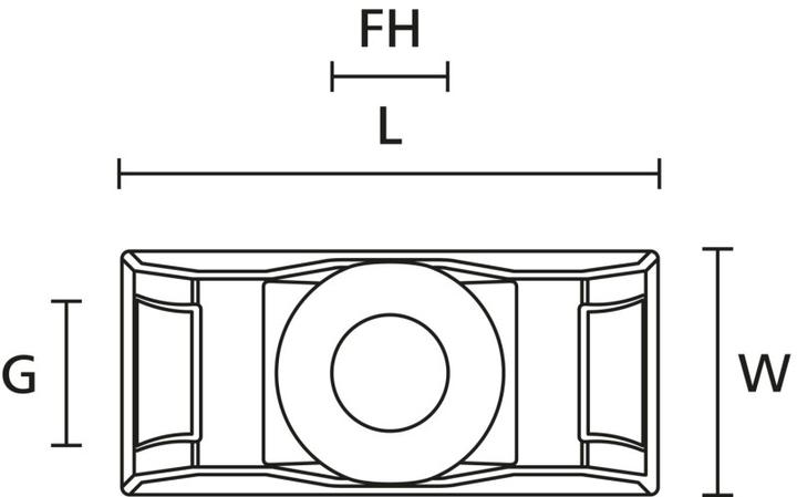 Produktbild HellermannTyton Q-Mount Sockel CTQM5 natur schraubbar (Kunststoffkabelbinder, 21 mm, 100 Stk.)