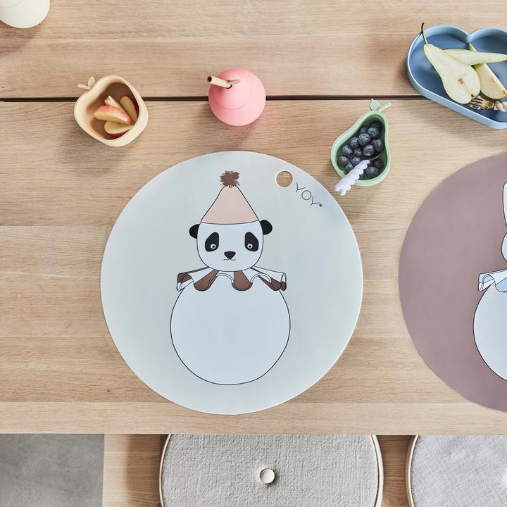 Actual product image OYOY Mini Children's Table Set Pompom Rabbit Ø39 cm