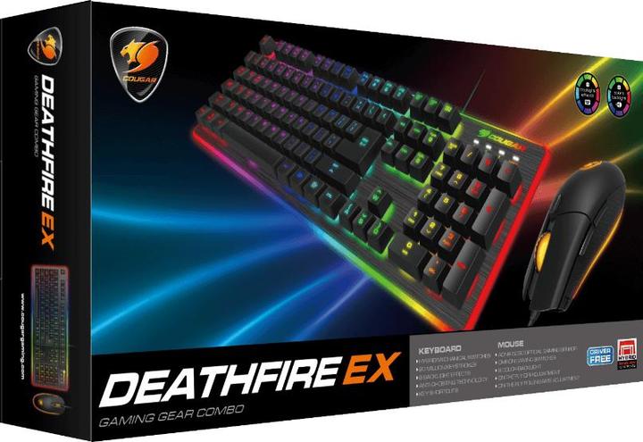 Actual product image Cougar DEATHFIRE EX keyboard USB QWERTY Black (DE, Cable)