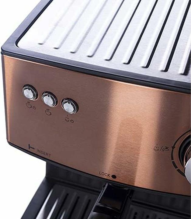 Produktbild Adler Espressomaschine AD 4404cr, Druck 15 bar, mit Milchaufschäumer, halbautomatisch, 850 W, Cooper