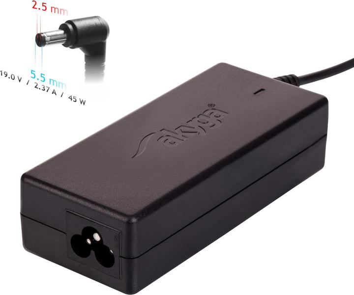 Image du produit Akyga Adaptateur secteur pour ordinateur portable (45 W)