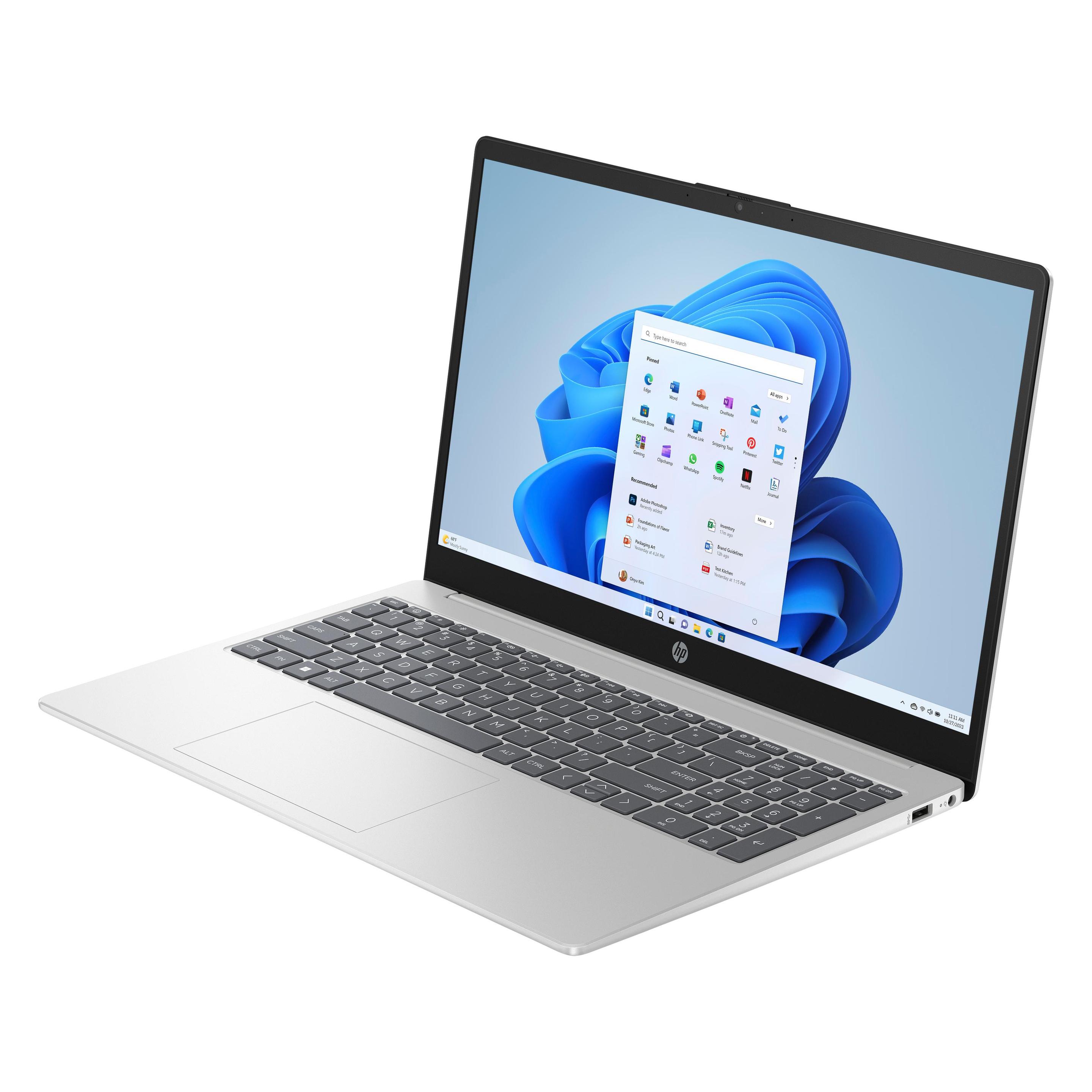 HP 15-fc0476ng (15.60", 512 GB, 16 GB, DE, AMD Ryzen 7 7730U), Notebook, Silber