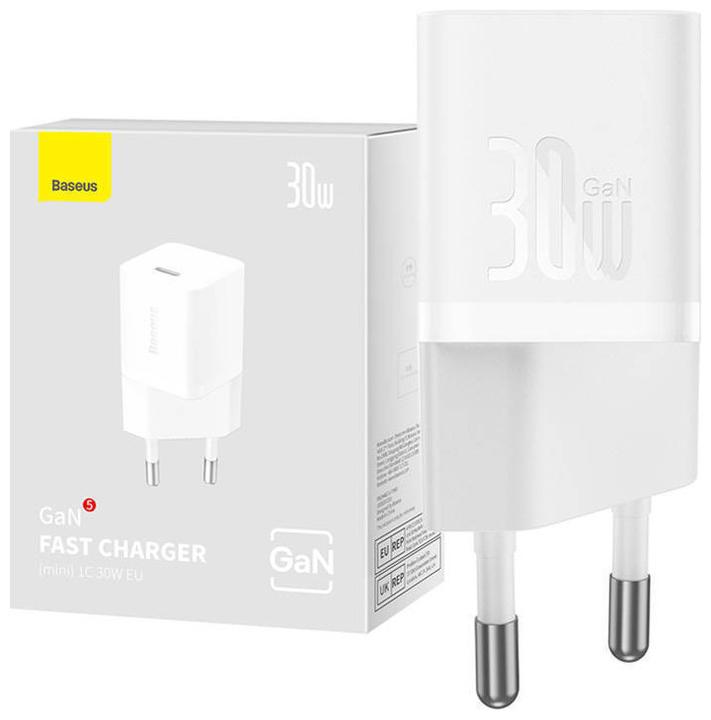 Produktbild Baseus Mini wall charger GaN5 30W (white) (30 W, 1 Port)