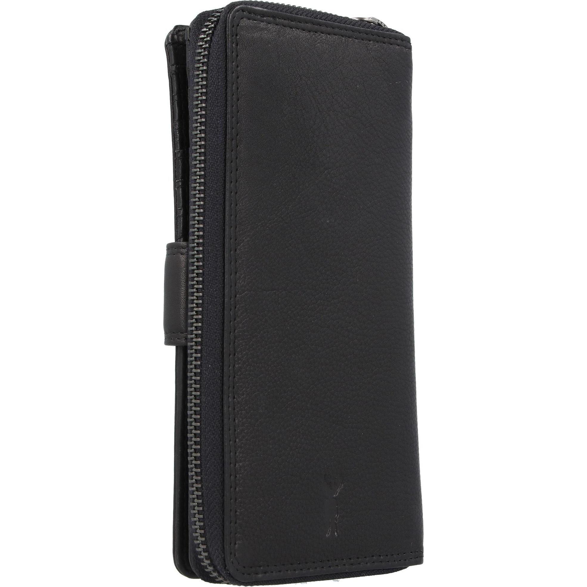 Thumbnail - Jack kinsky, Damen, Portemonnaie, Damenbörse lang, Riegel, Schwarz